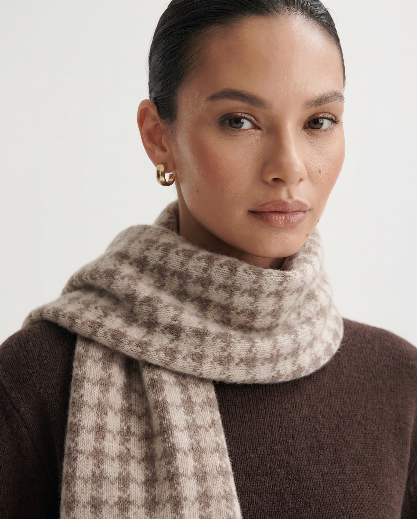Cashmere Houndstooth Scarf