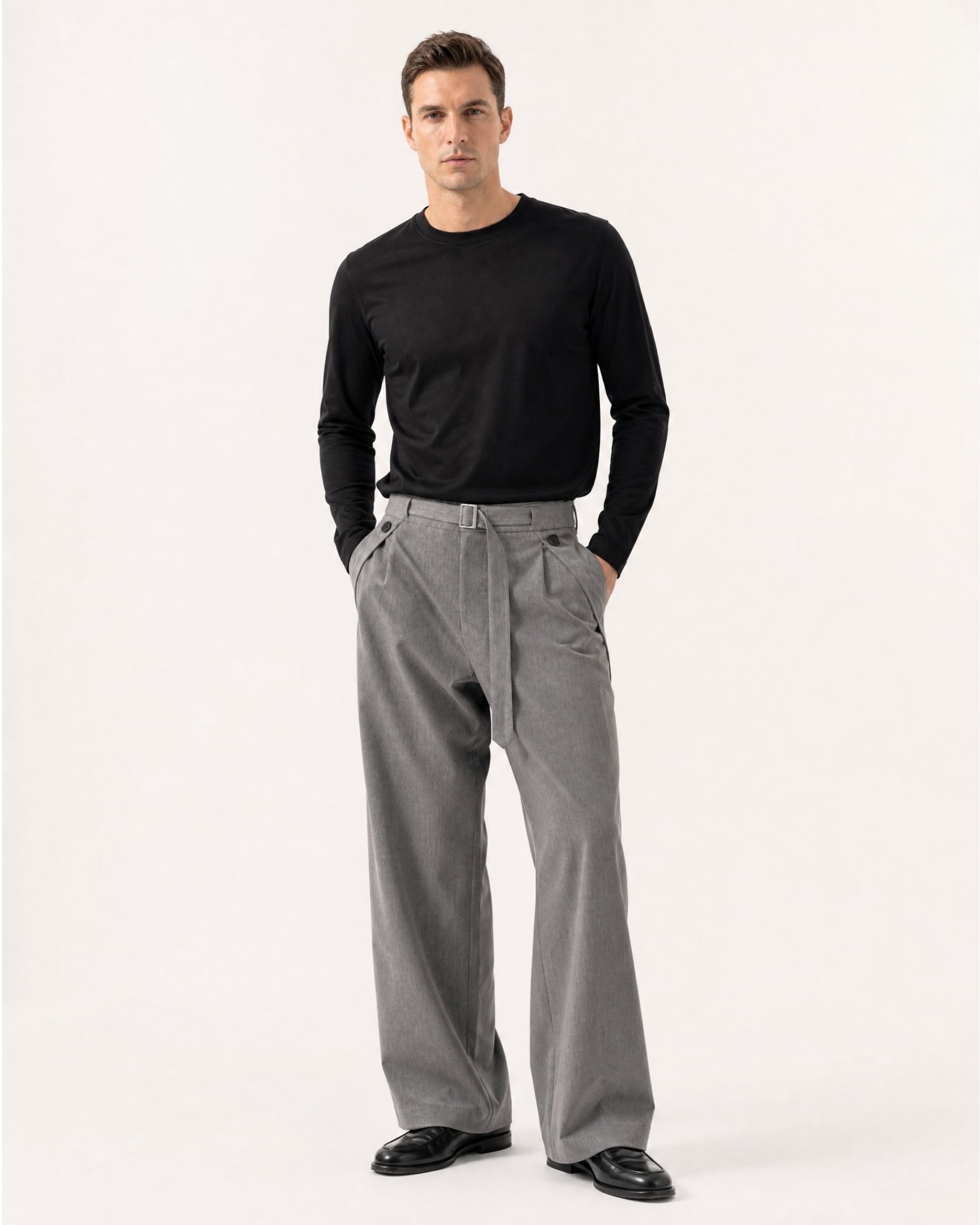 Retro Old Money A Line Pants Cleanfit