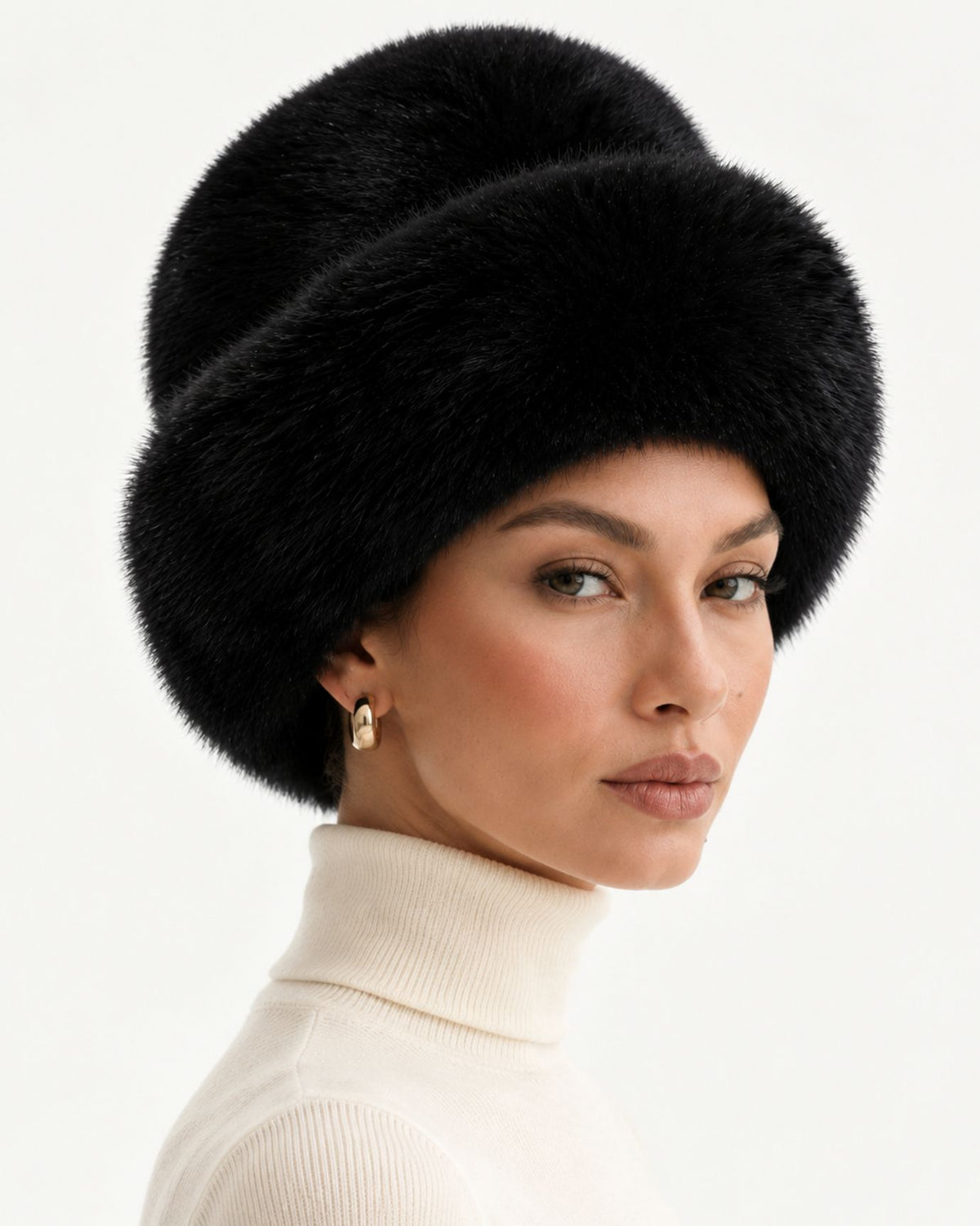 Plush Fur Mongolian-Style Hat Cold Resistant