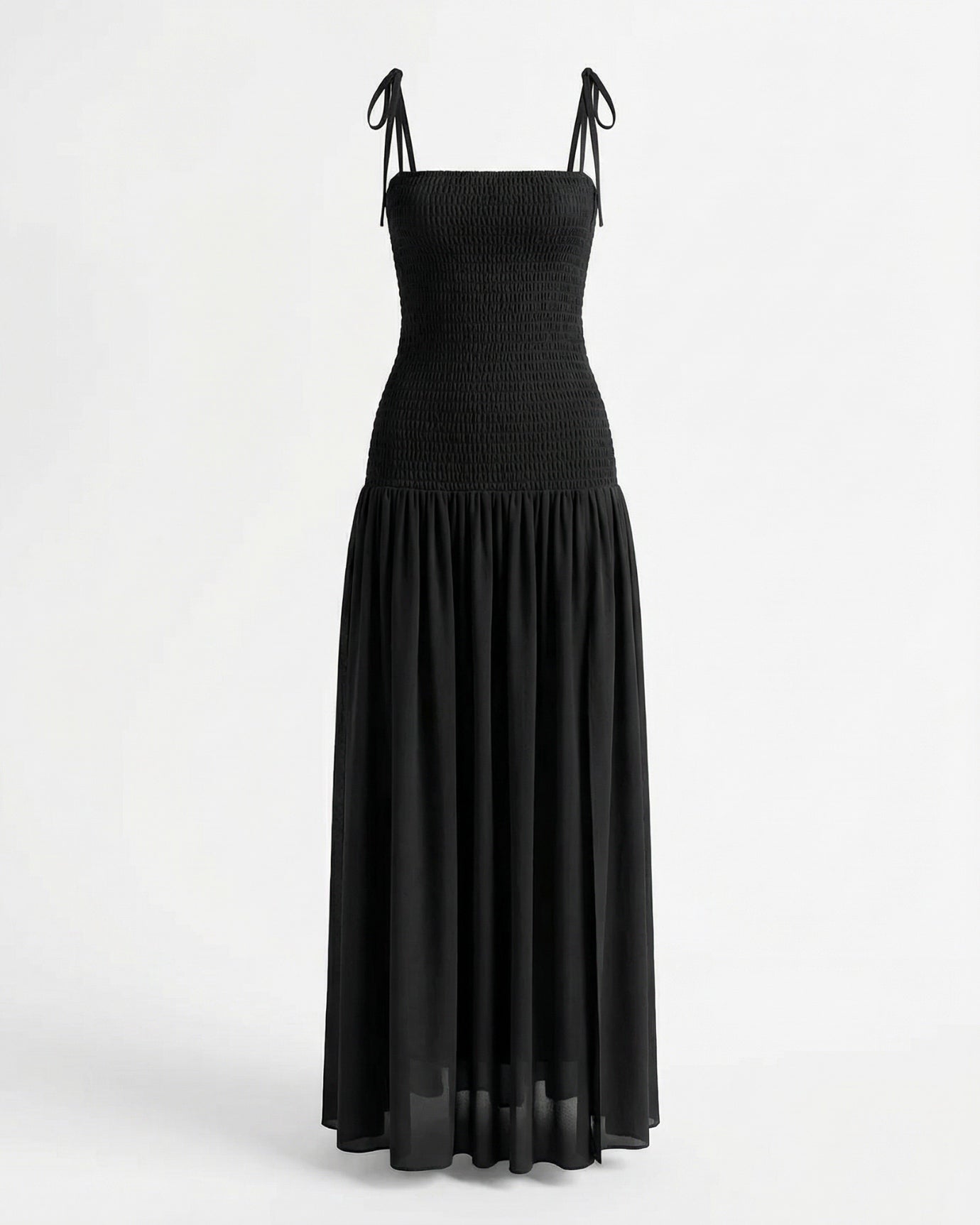 Sleeveless Suspender Pleated Long Skirt Dress