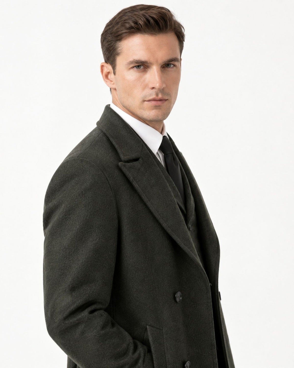 Over-the-Knee Double-Faced Wool Overcoat