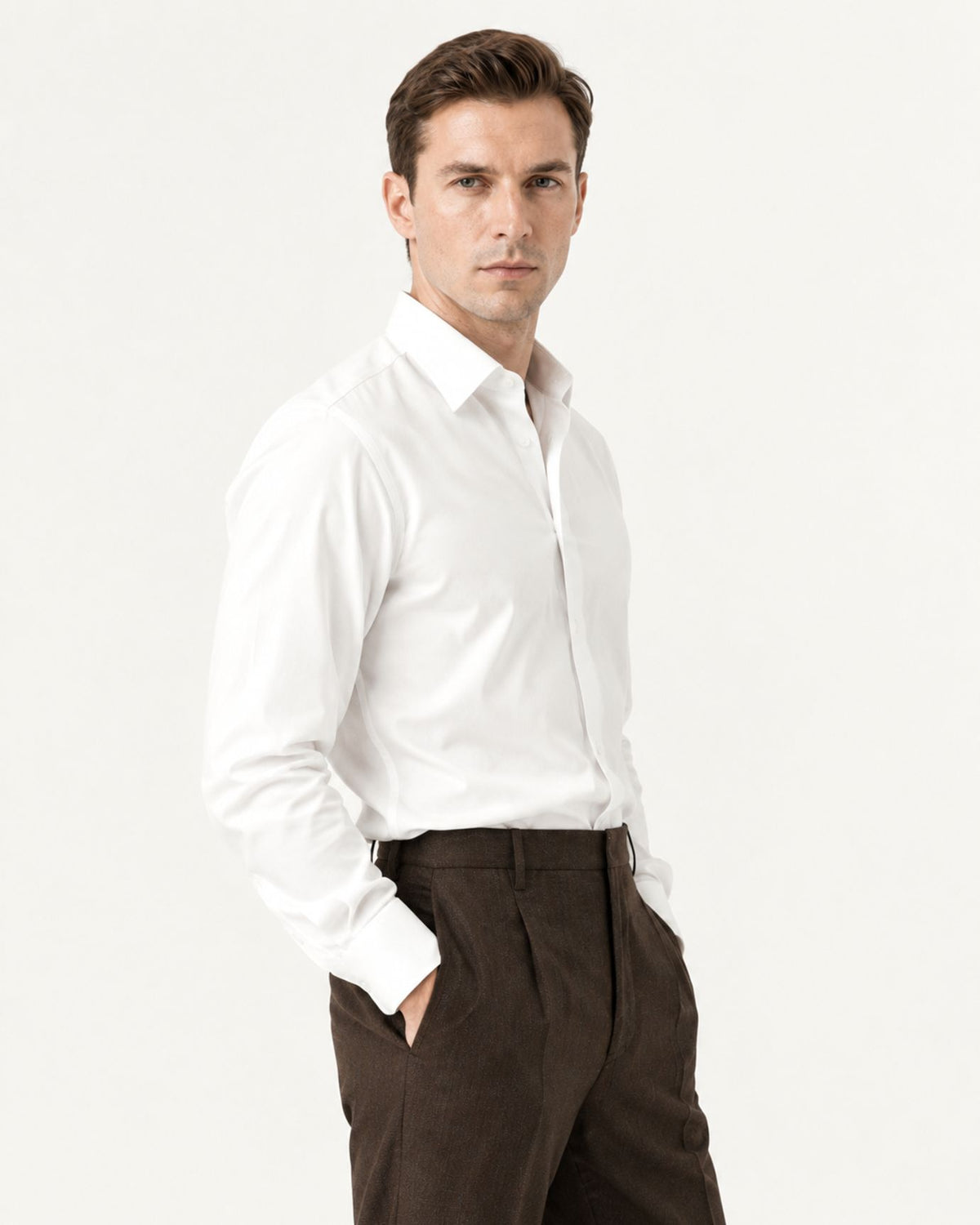 Wide-Leg Hollywood Waist Trousers