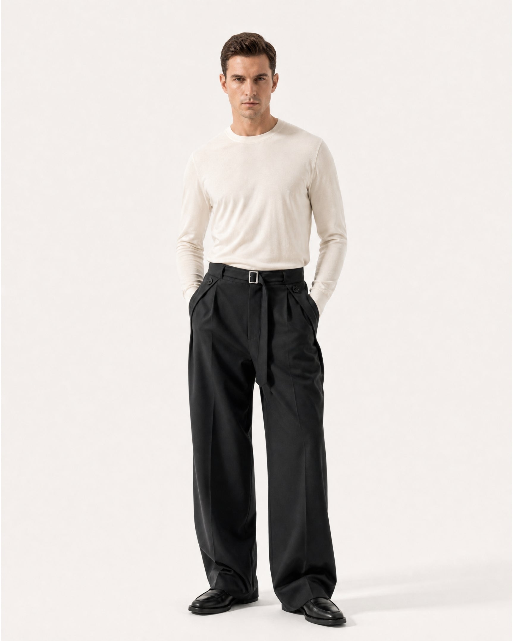 Retro Old Money A Line Pants Cleanfit