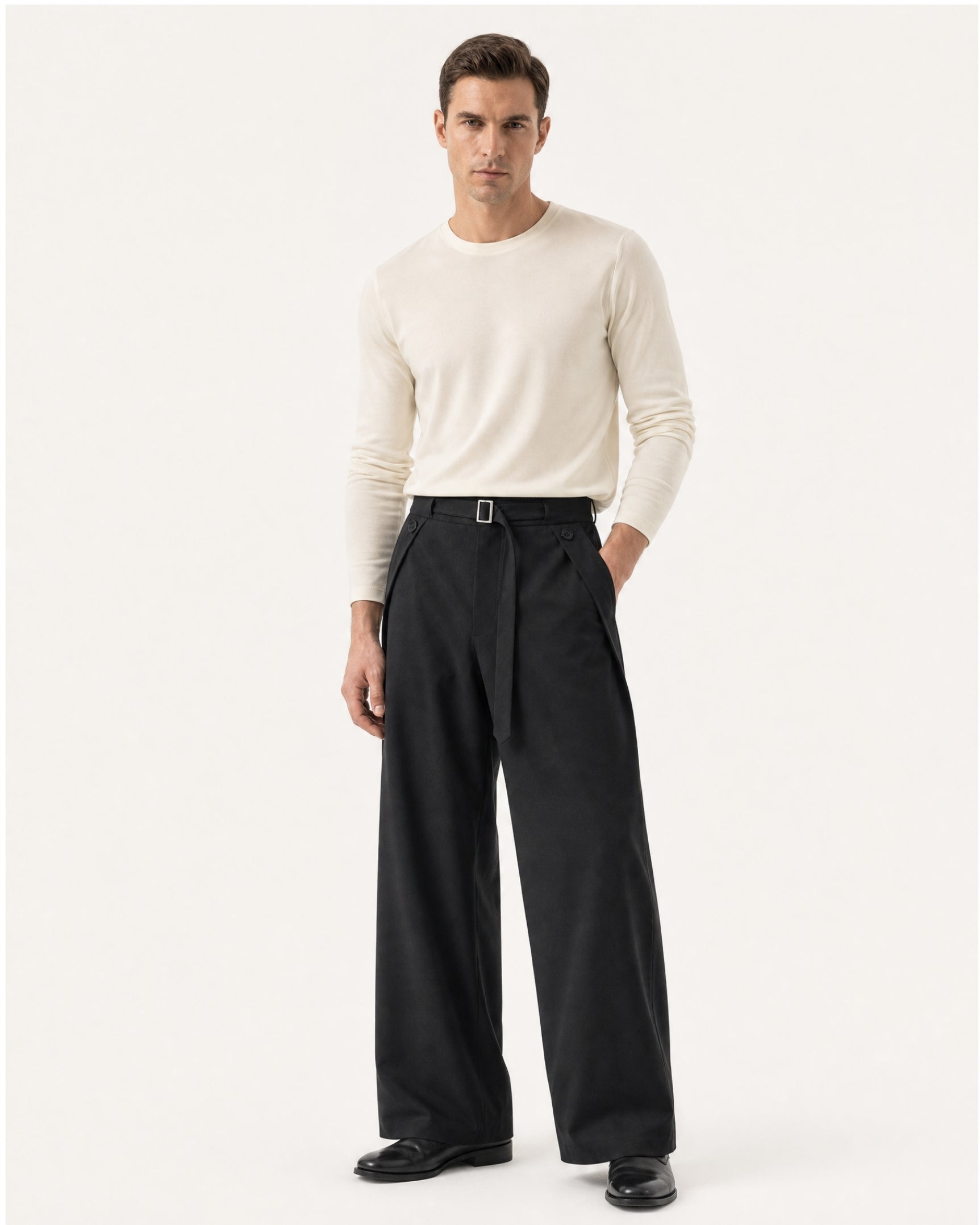 Retro Old Money A Line Pants Cleanfit