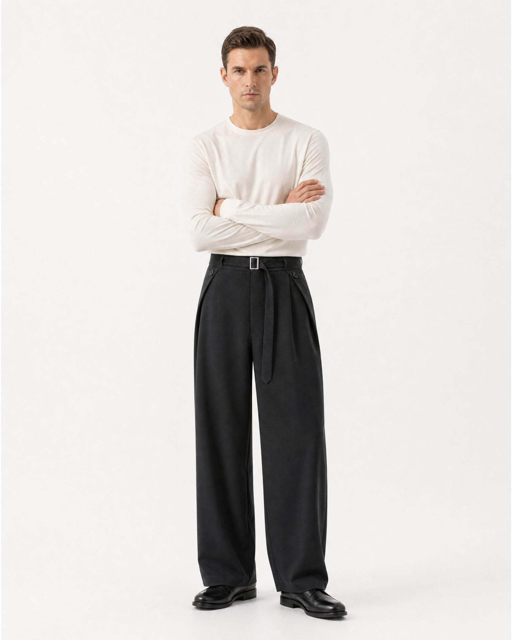 Retro Old Money A Line Pants Cleanfit