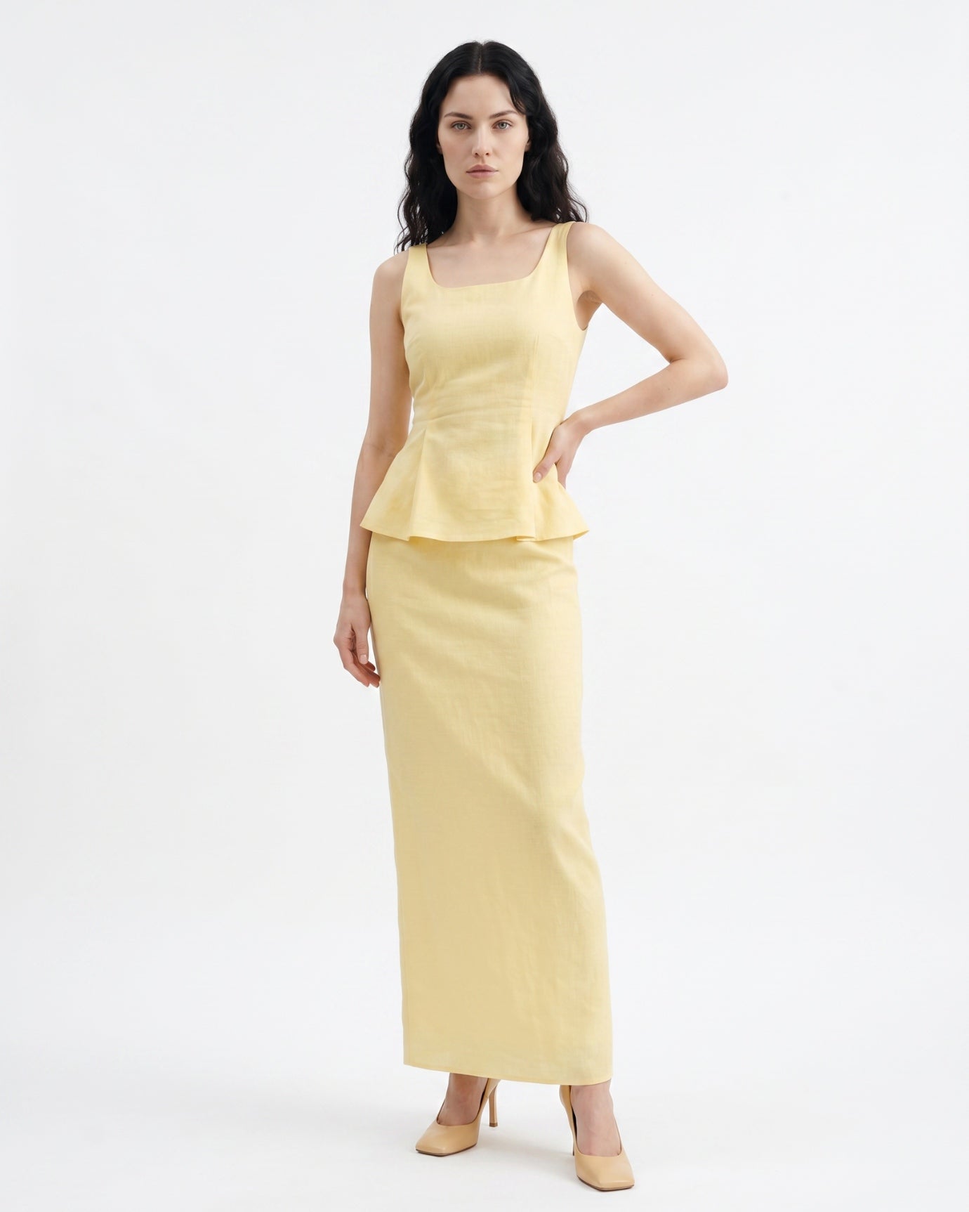 Cotton Top Skirt Set