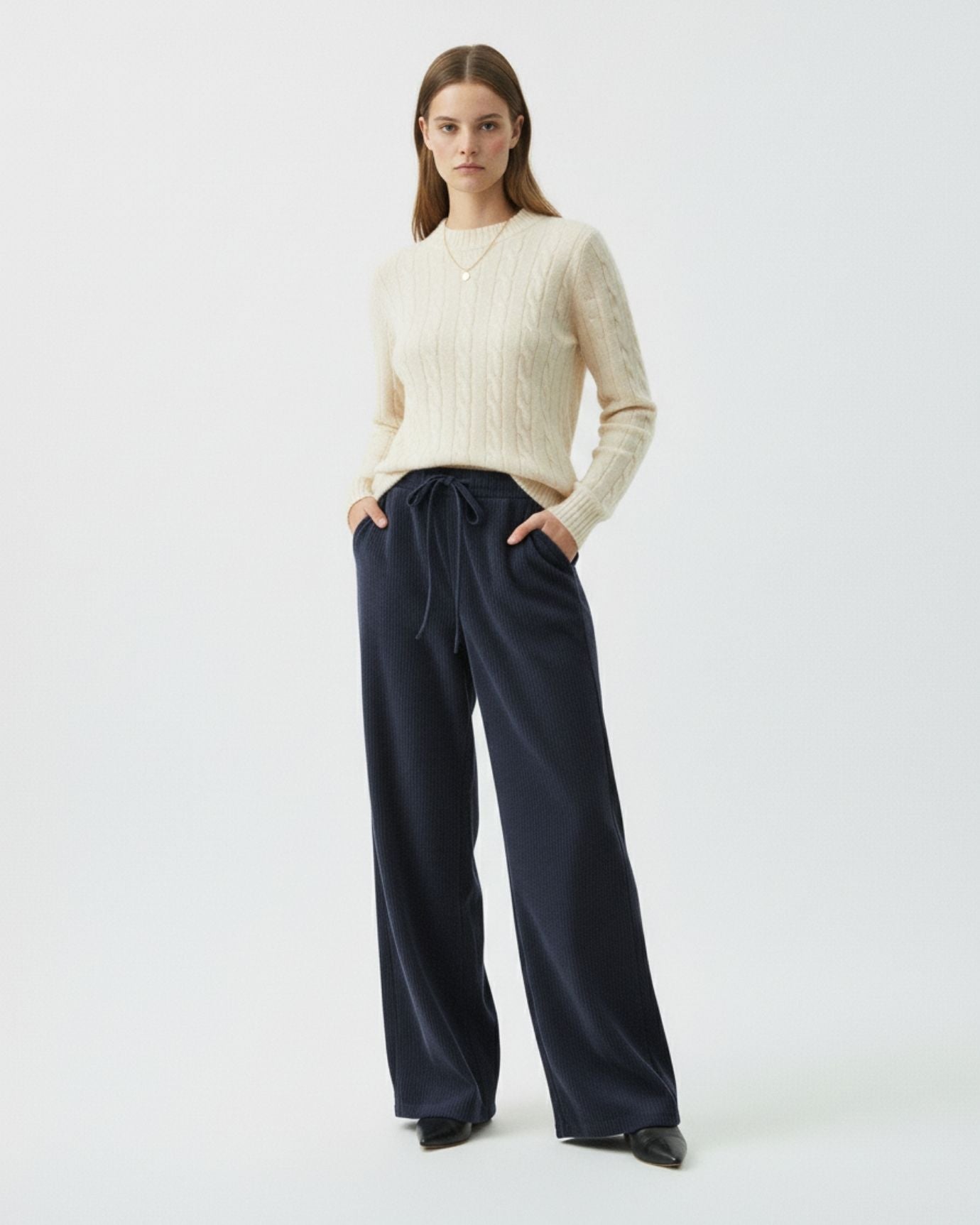 Corduroy Pants Woman High-Waisted Old Money Style