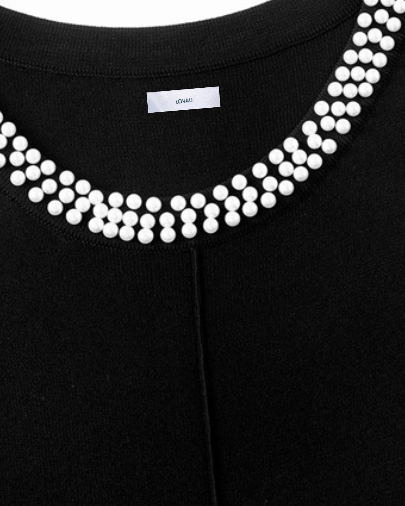 Knitted Dress Fishtail Skirt Black & White