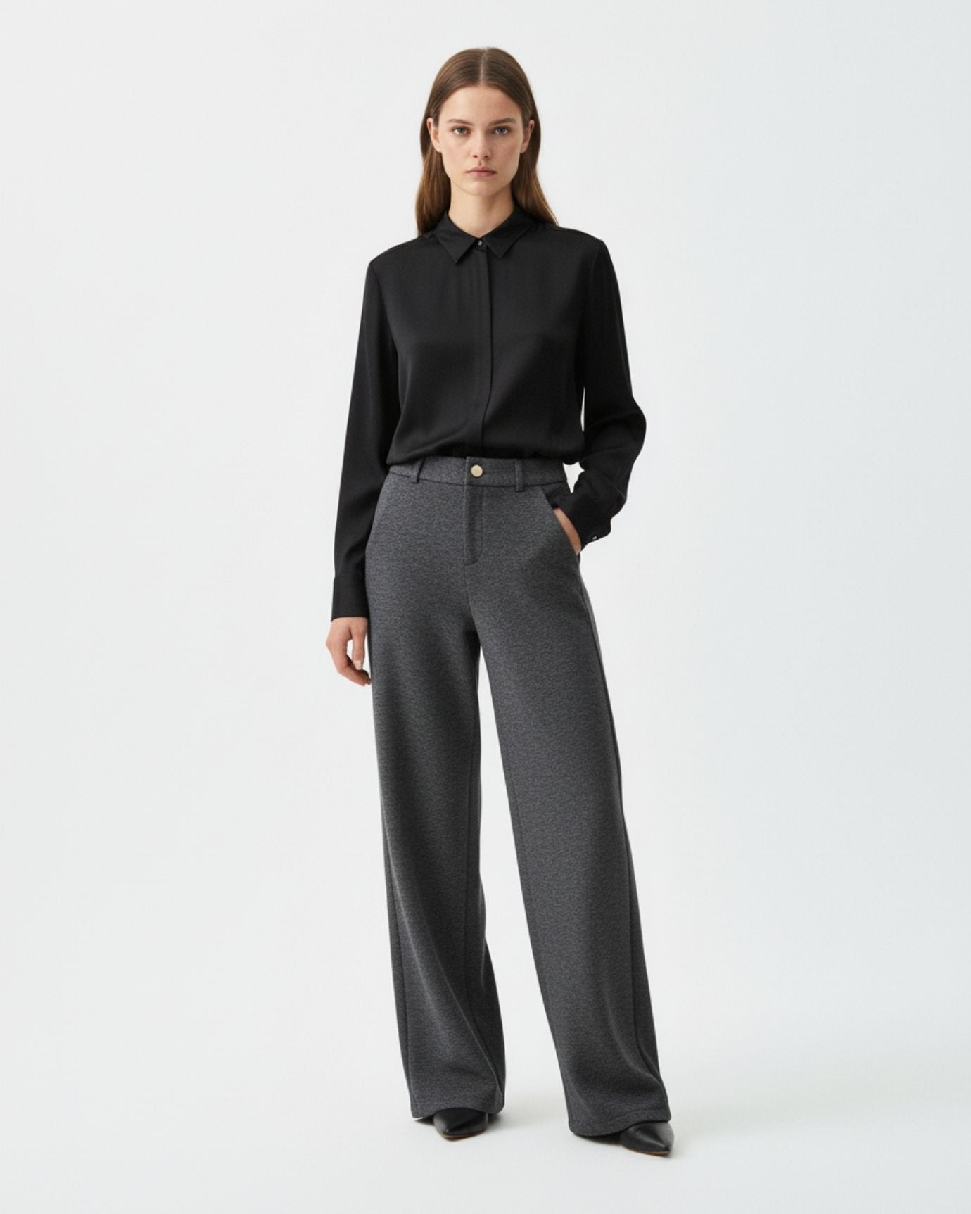 High-end cashmere and wool trousers woman limited edition