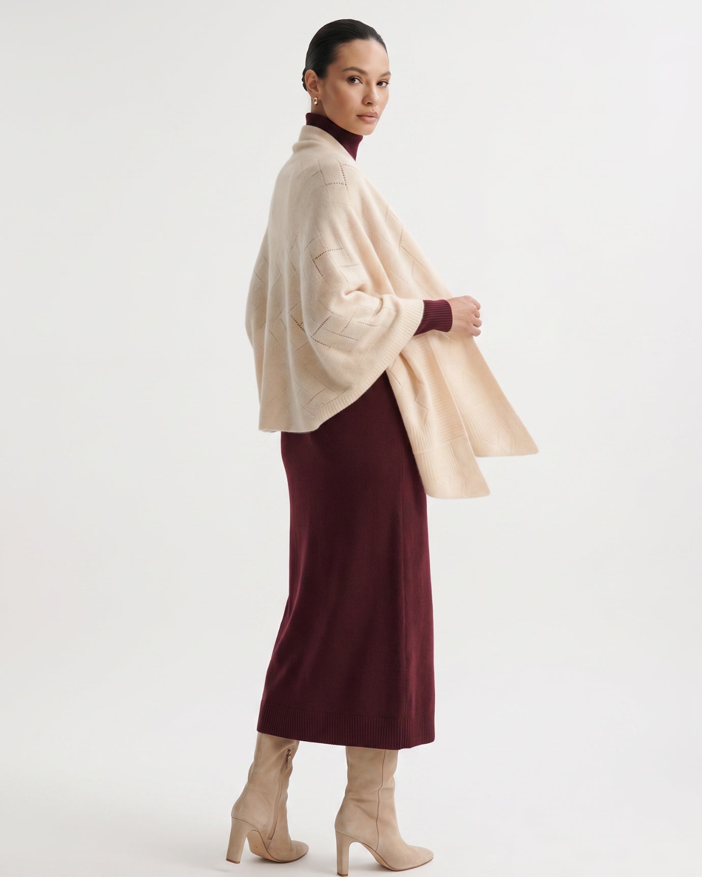Mia Cashmere Quilted Shawl