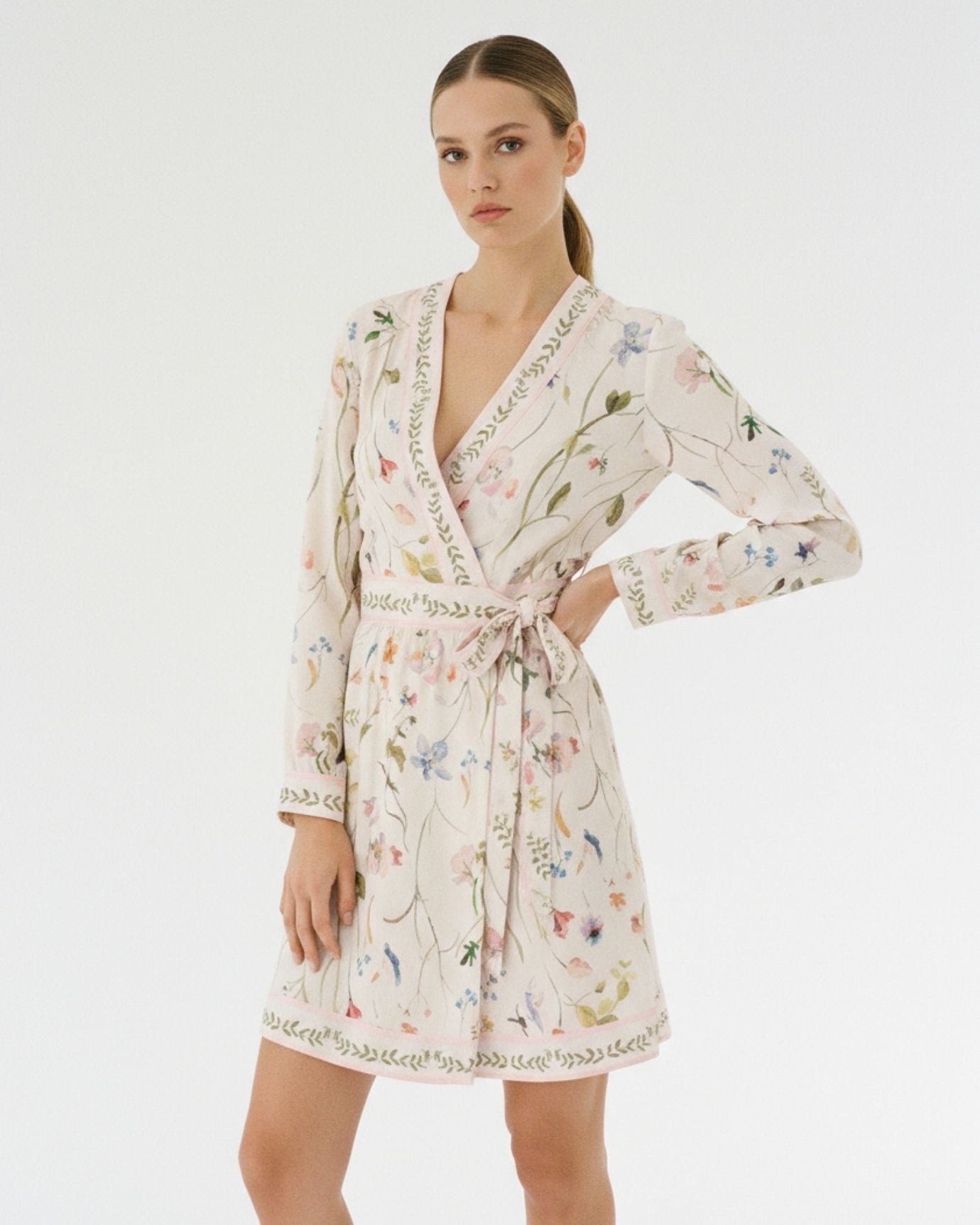 Vestido floreado estilo francés