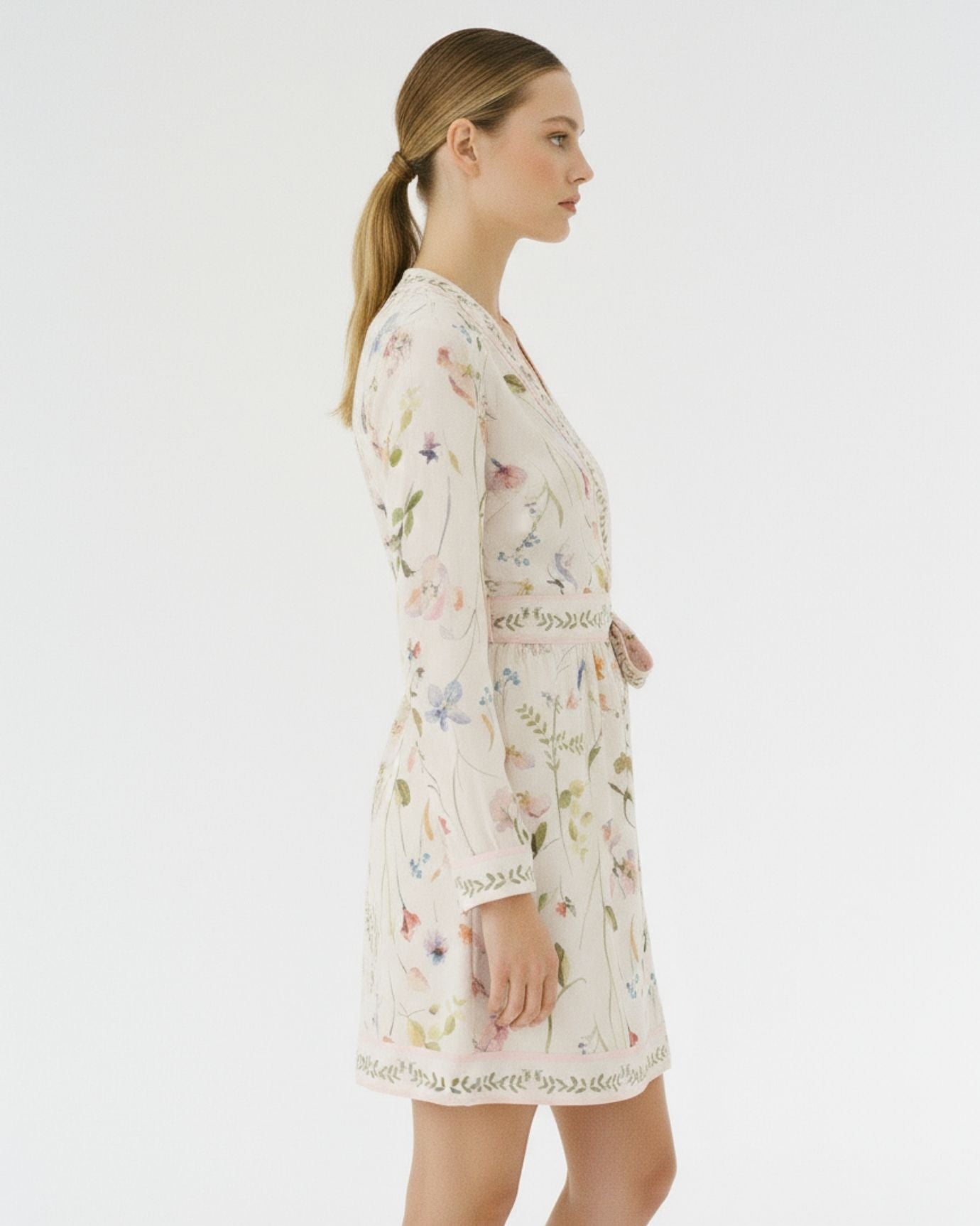 Vestido floreado estilo francés