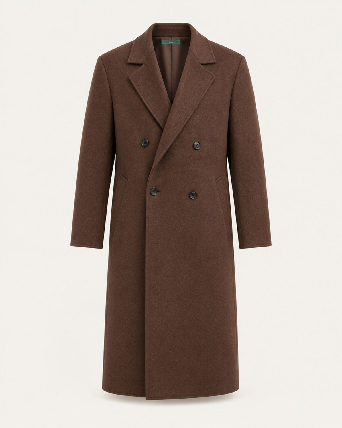 Over-the-Knee Double-Faced Wool Overcoat