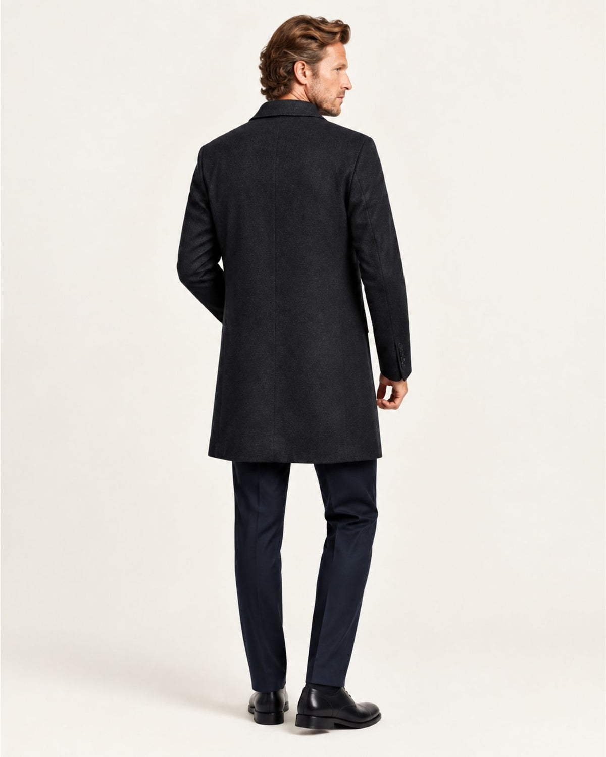 Mid-Length Double-Faced Cashmere Overcoat