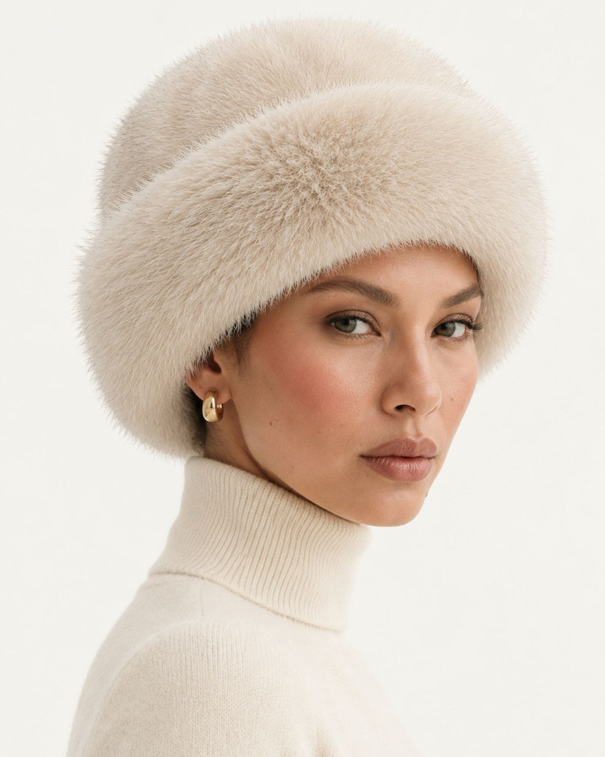 Plush Fur Mongolian-Style Hat Cold Resistant
