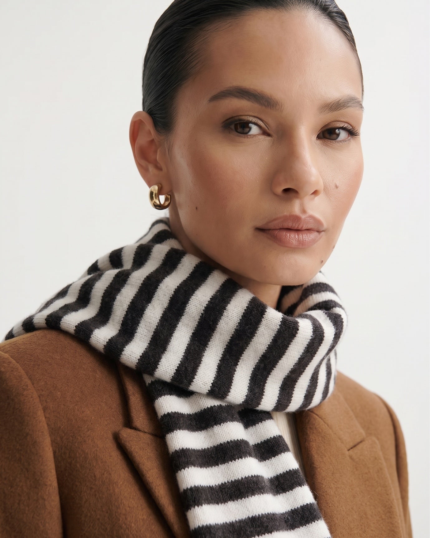 High end Cashmere Striped Scarf