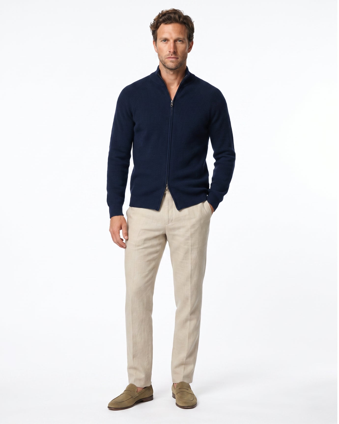 High End Cashmere Zipper Jacket