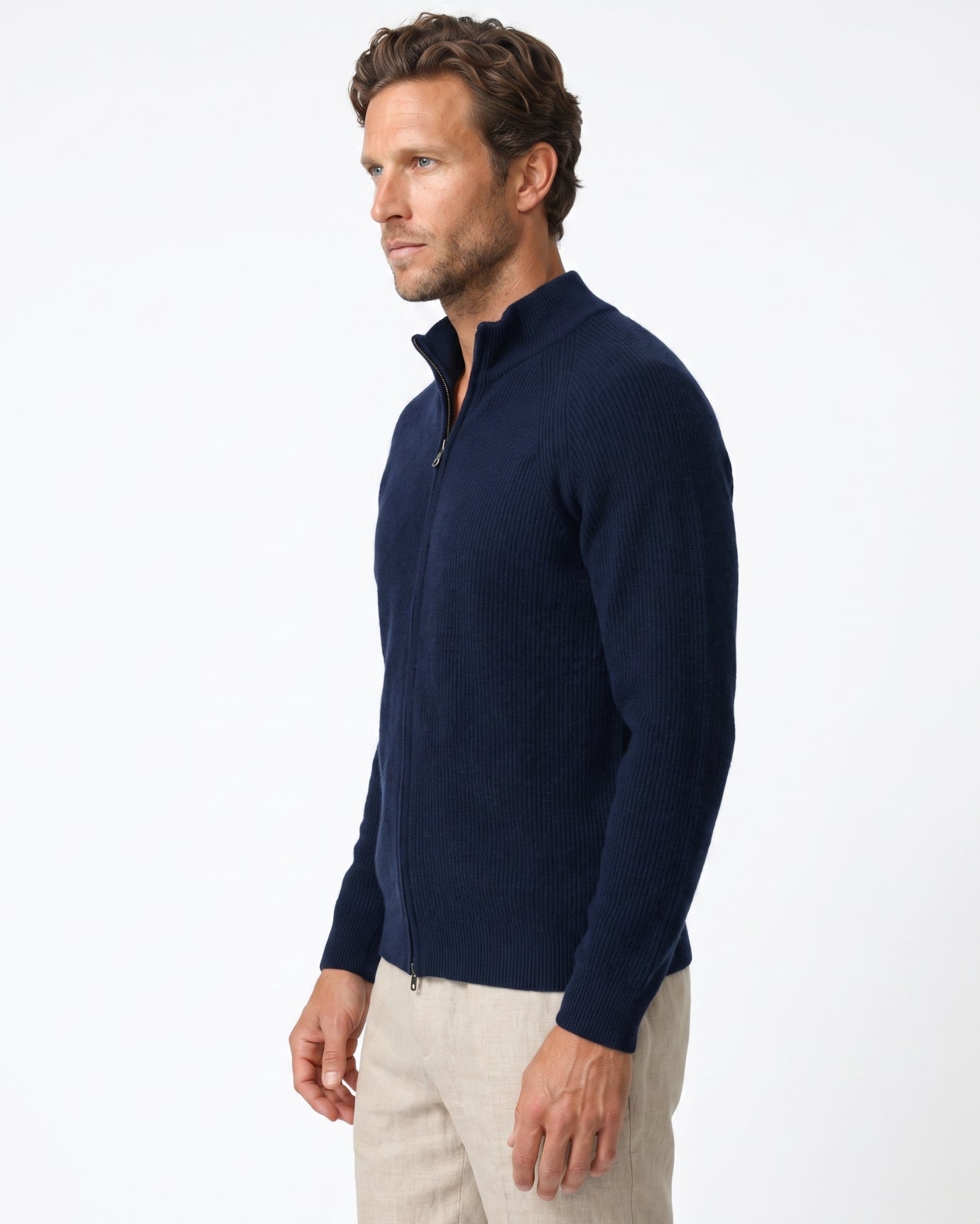 High End Cashmere Zipper Jacket