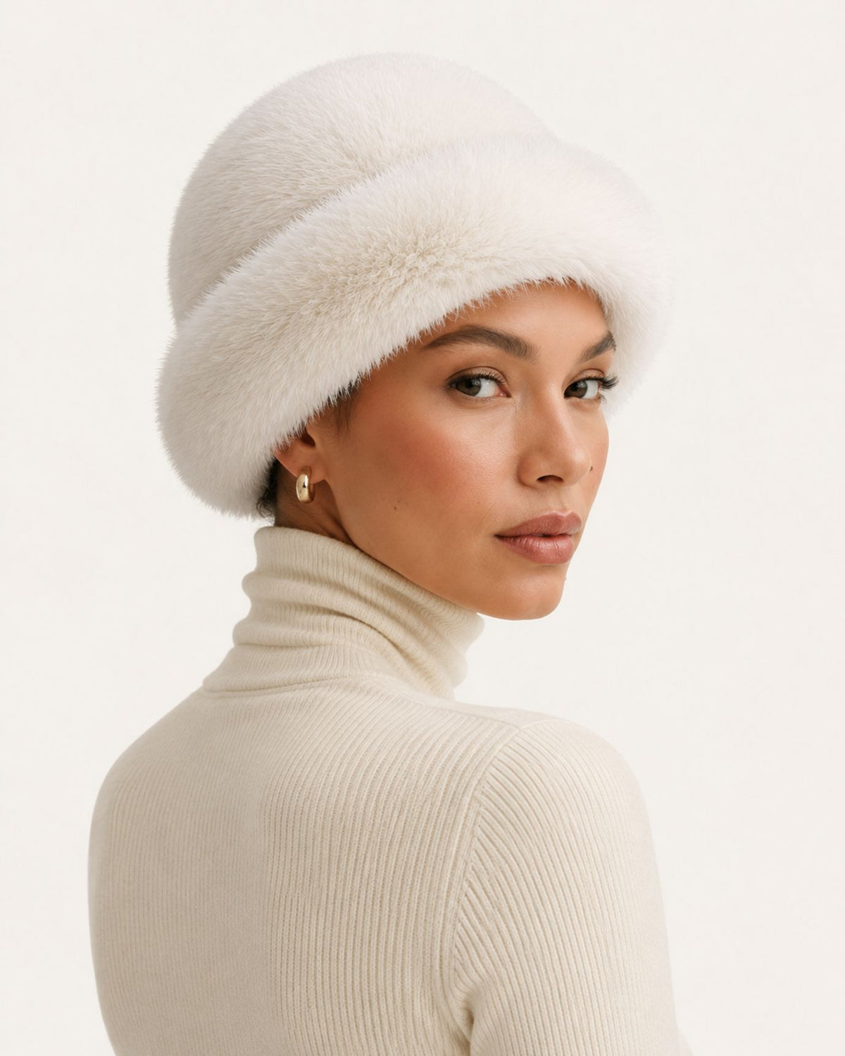Plush Fur Mongolian-Style Hat Cold Resistant