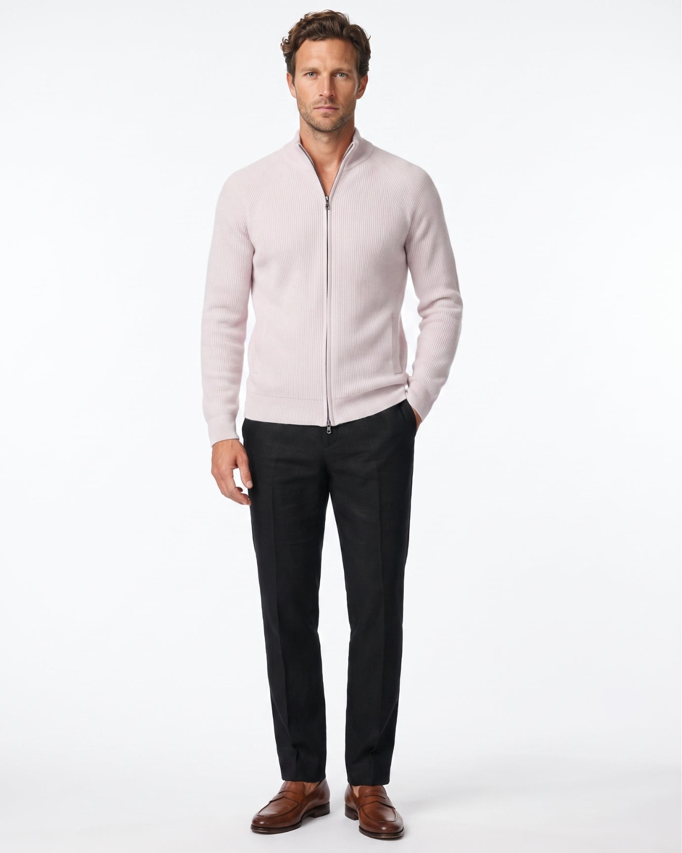 High End Cashmere Zipper Jacket