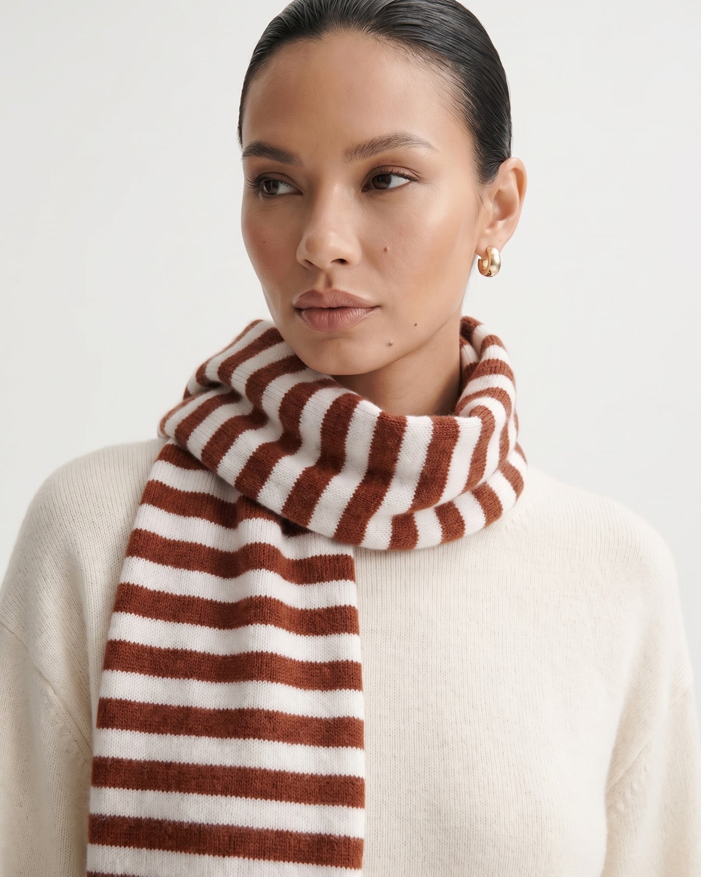 High end Cashmere Striped Scarf