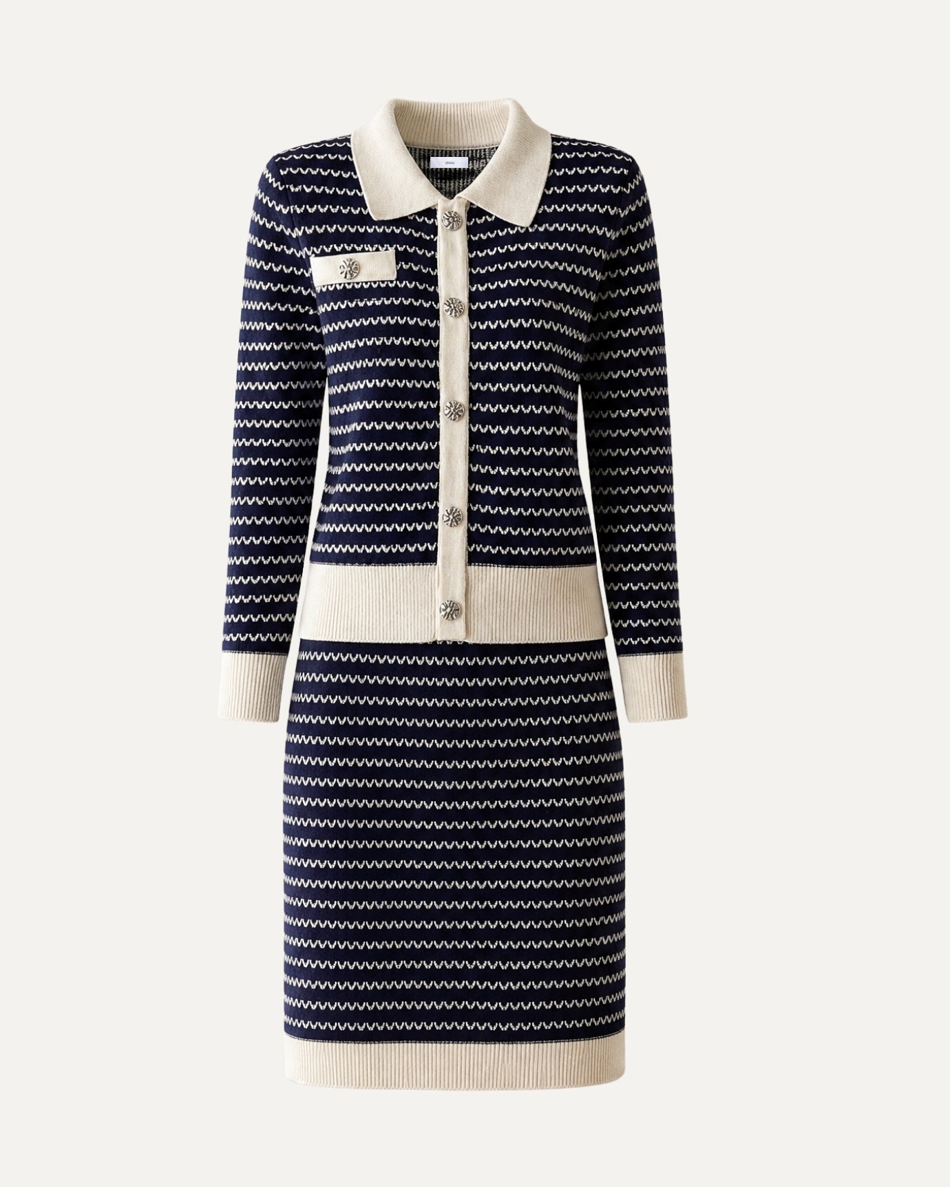 Kiara Royal Blue Set Cardigan & Skirt