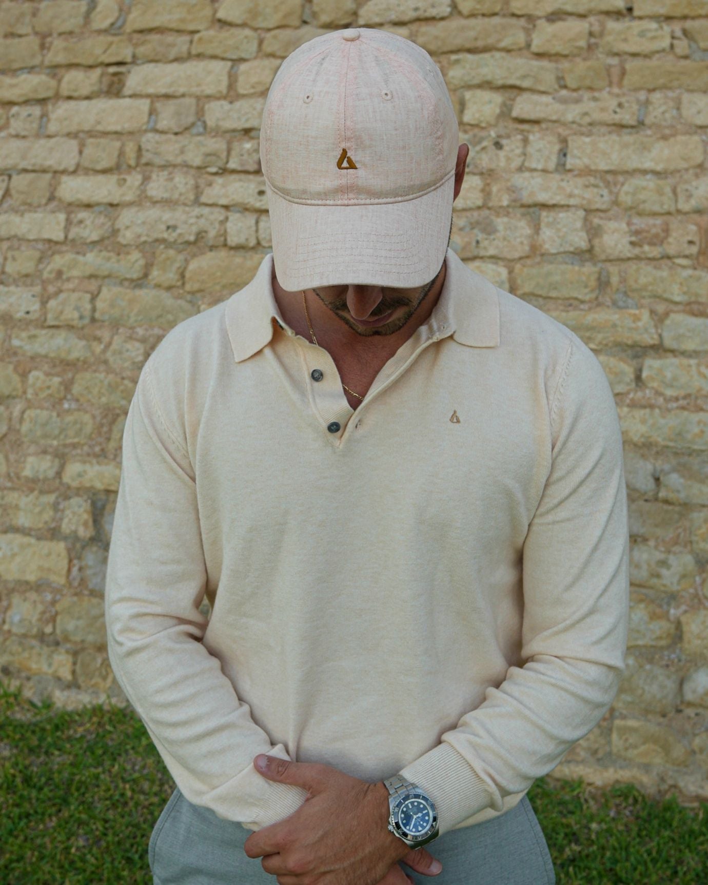 LOVAU POLOSHIRT AUS BAUMWOLLE „OLD MONEY“ – BEIGE