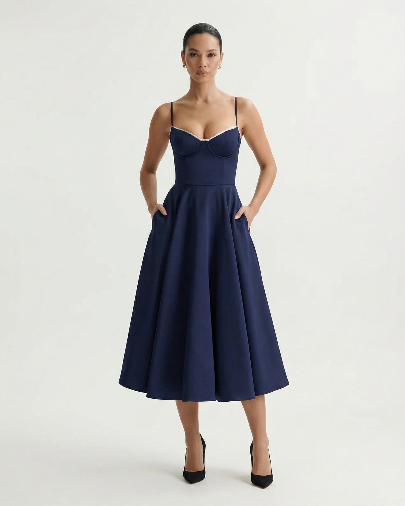 Giulia Midi Navy Blue Dress
