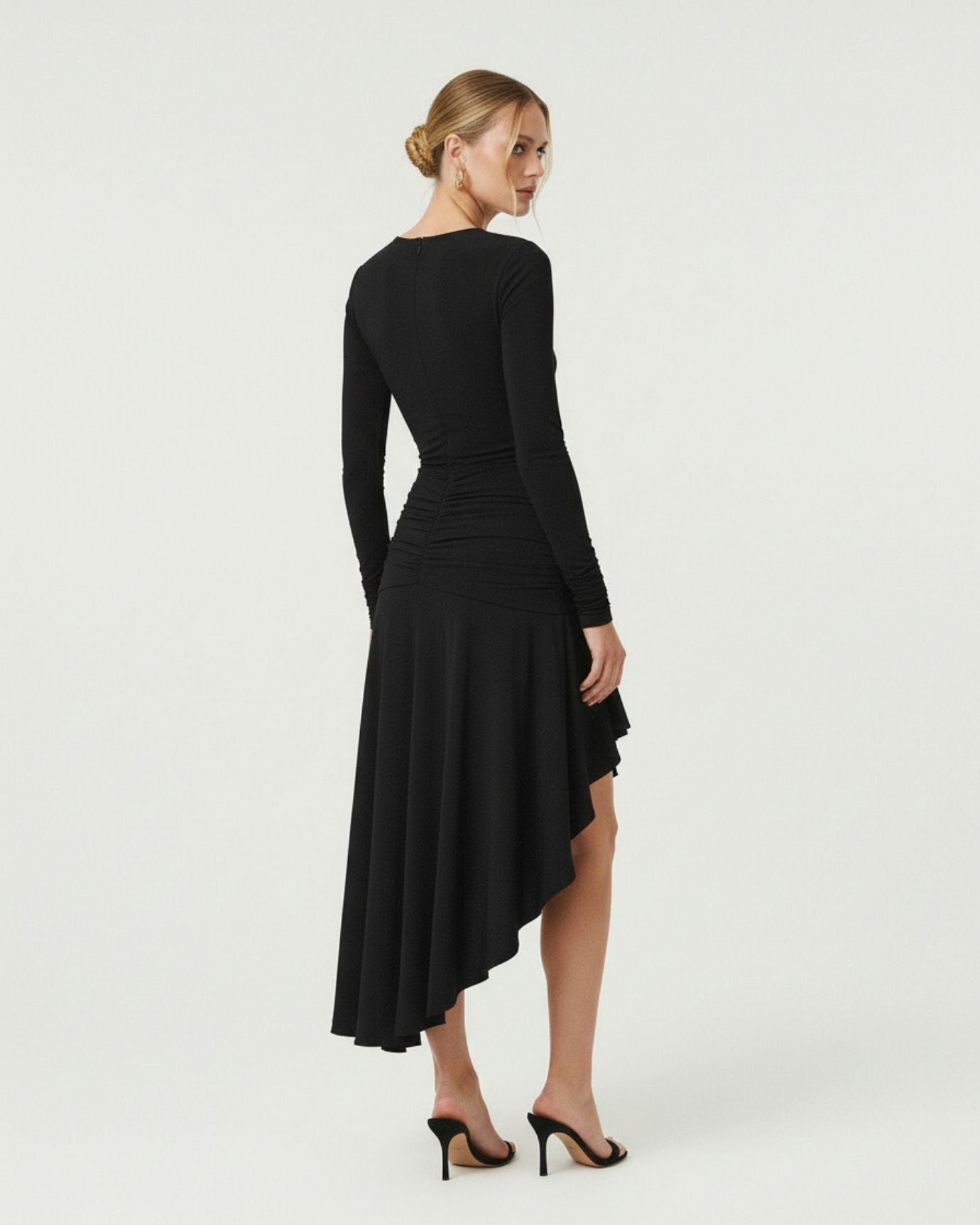 Lovau Asymmetrical Dress Neck