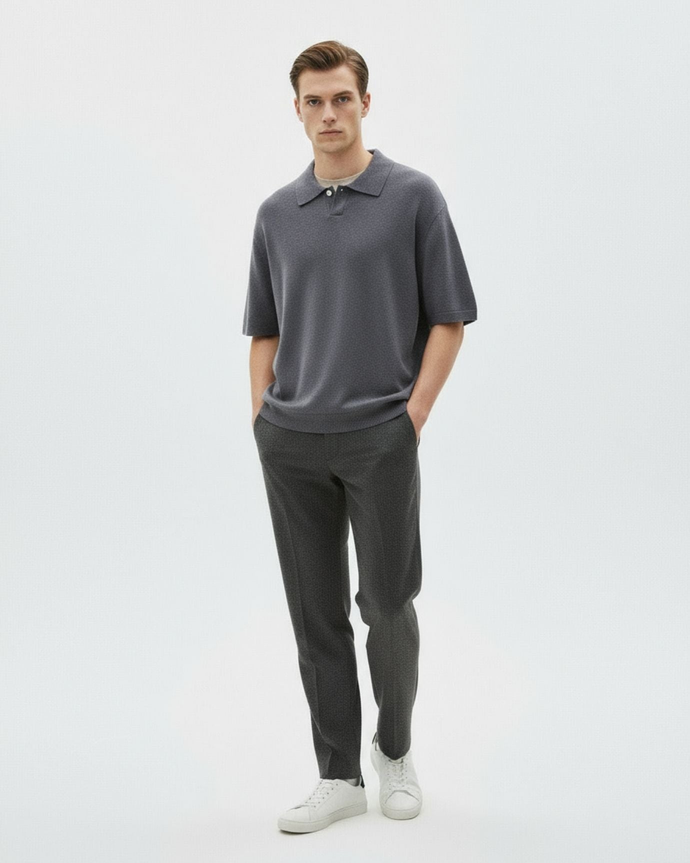Polo de mezcla de lino Portofino