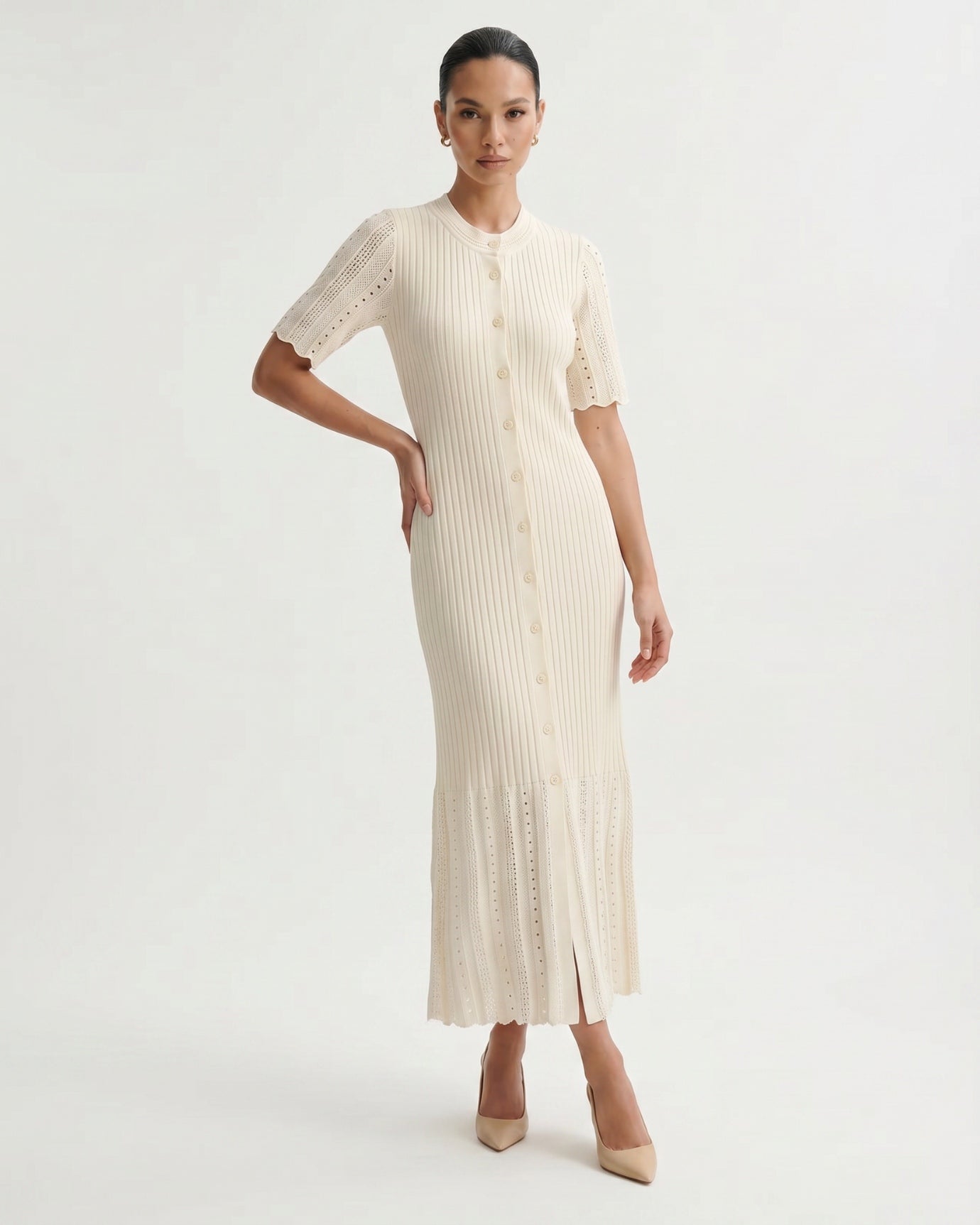 Mary Button Knitted Dress
