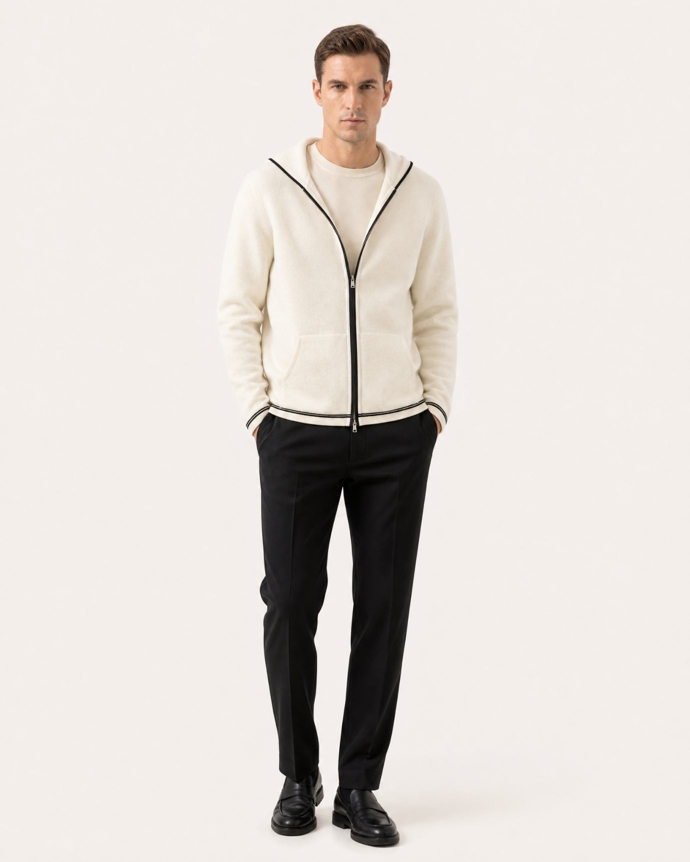 Zurich Hooded Fine Cashmere Cardigan