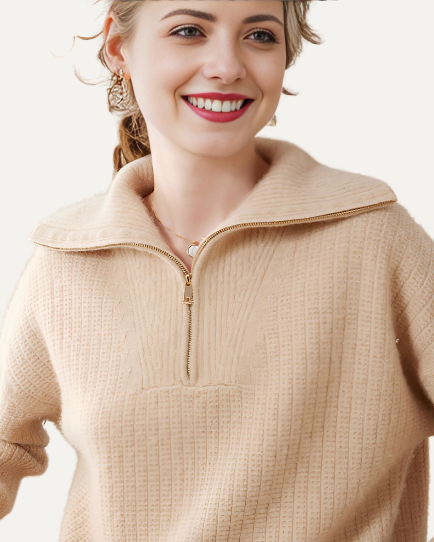 Rosa Cashmere Pullover ZIP