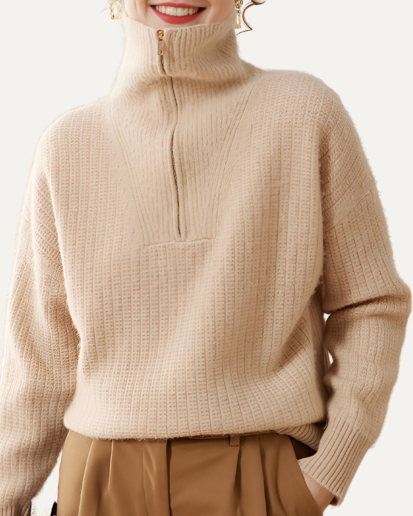 Rosa Cashmere Pullover ZIP