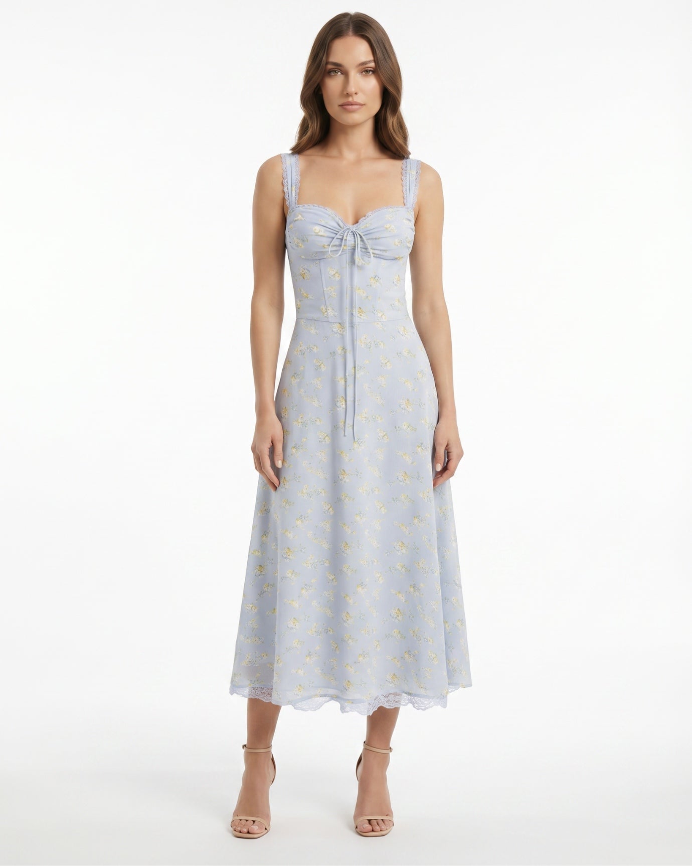 Midi French Dress Flowery