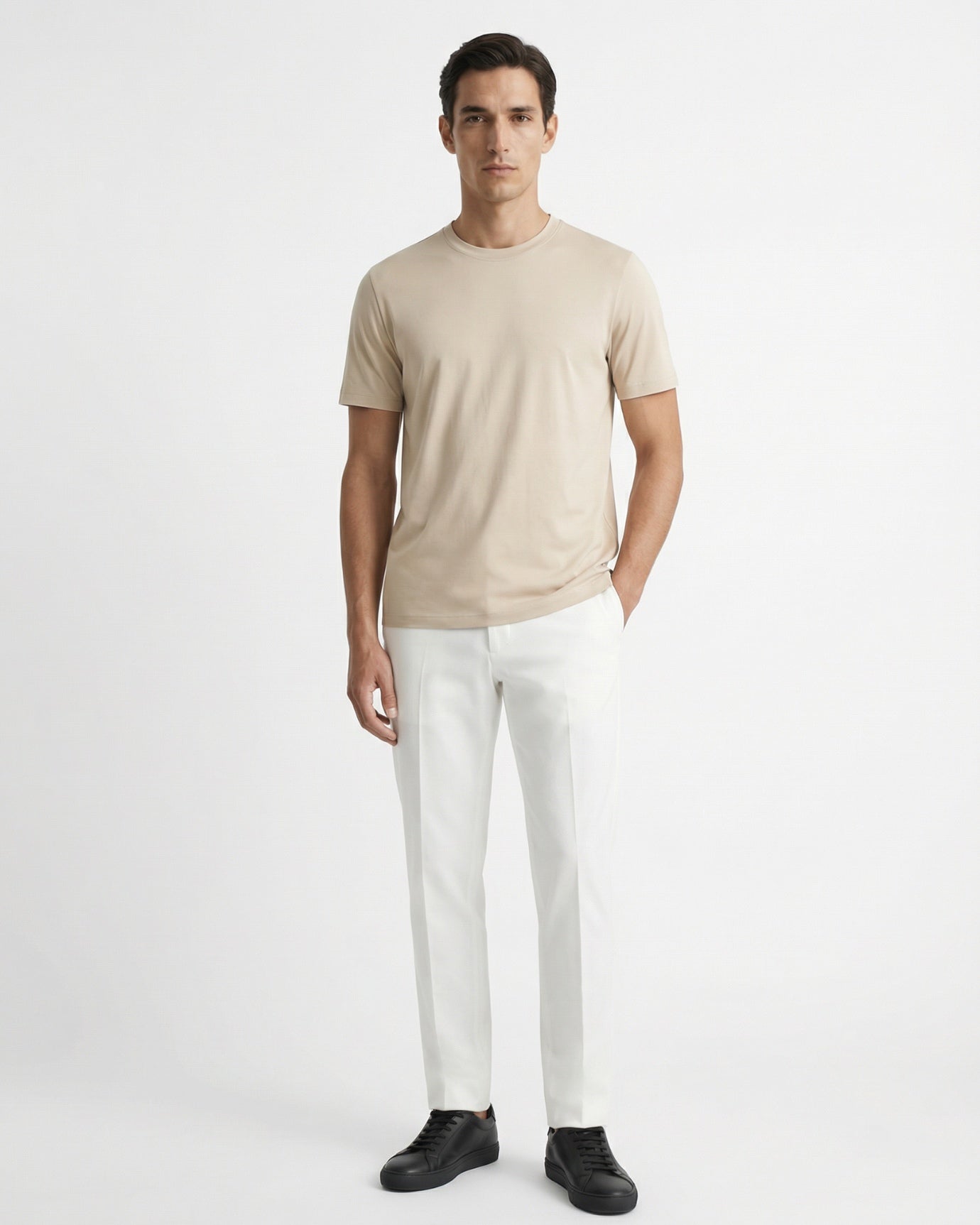 High End Mercerized Cotton Silky Apricot T-Shirt