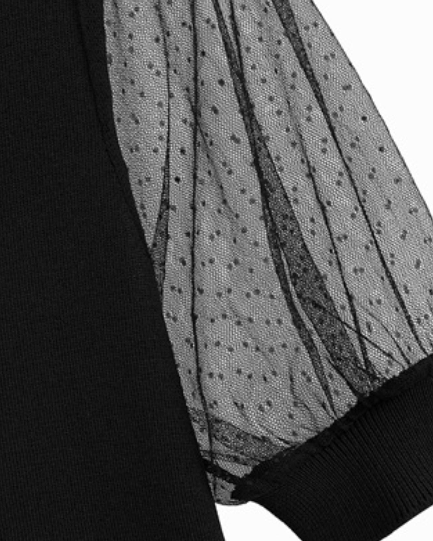 Kurzärmeliges A-Linien-Kleid Schwarz Polo