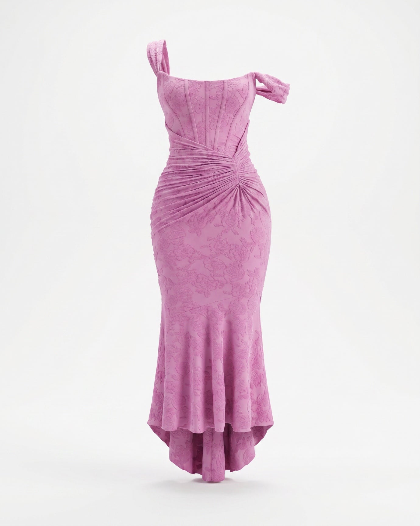 Fishbone pleated dress sleeveless