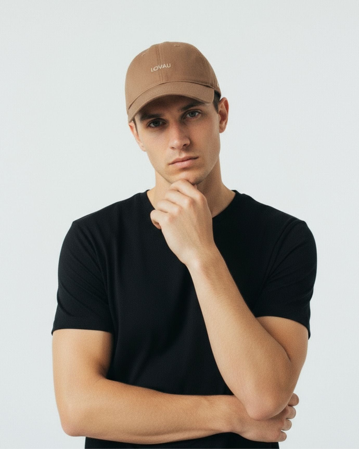 Gorra Paris x Lovau de algodón marrón