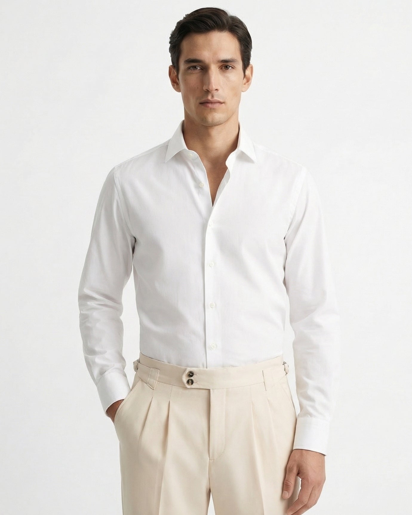 Fine Cotton Trousers Apricot