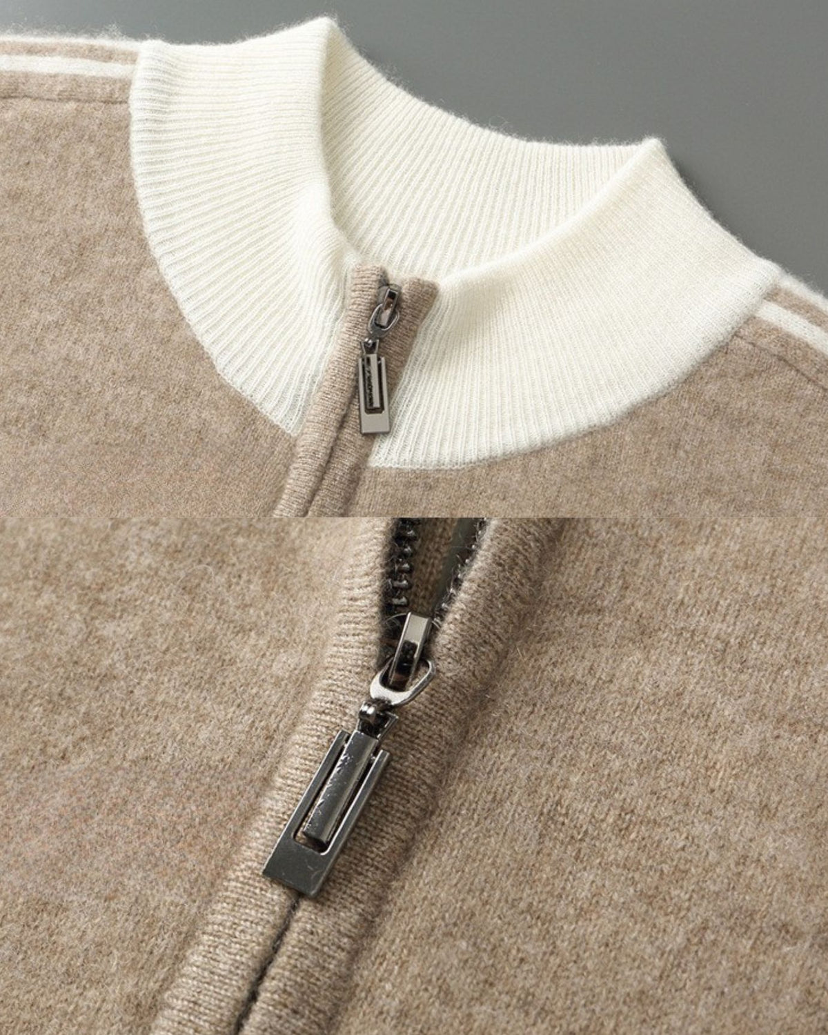 High-End Thick Cashmere Zip Cardigan Jacket Limited Edition