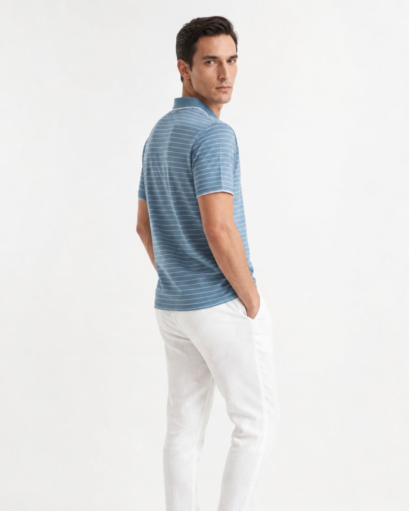 High End Acetate Mulberry Silk Blend Polo