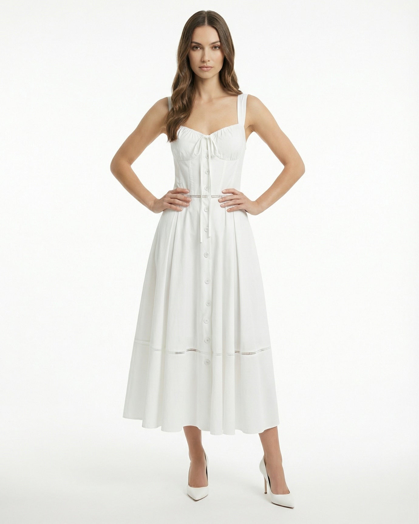 French Waist Strap Suspender Dress Long Skirt