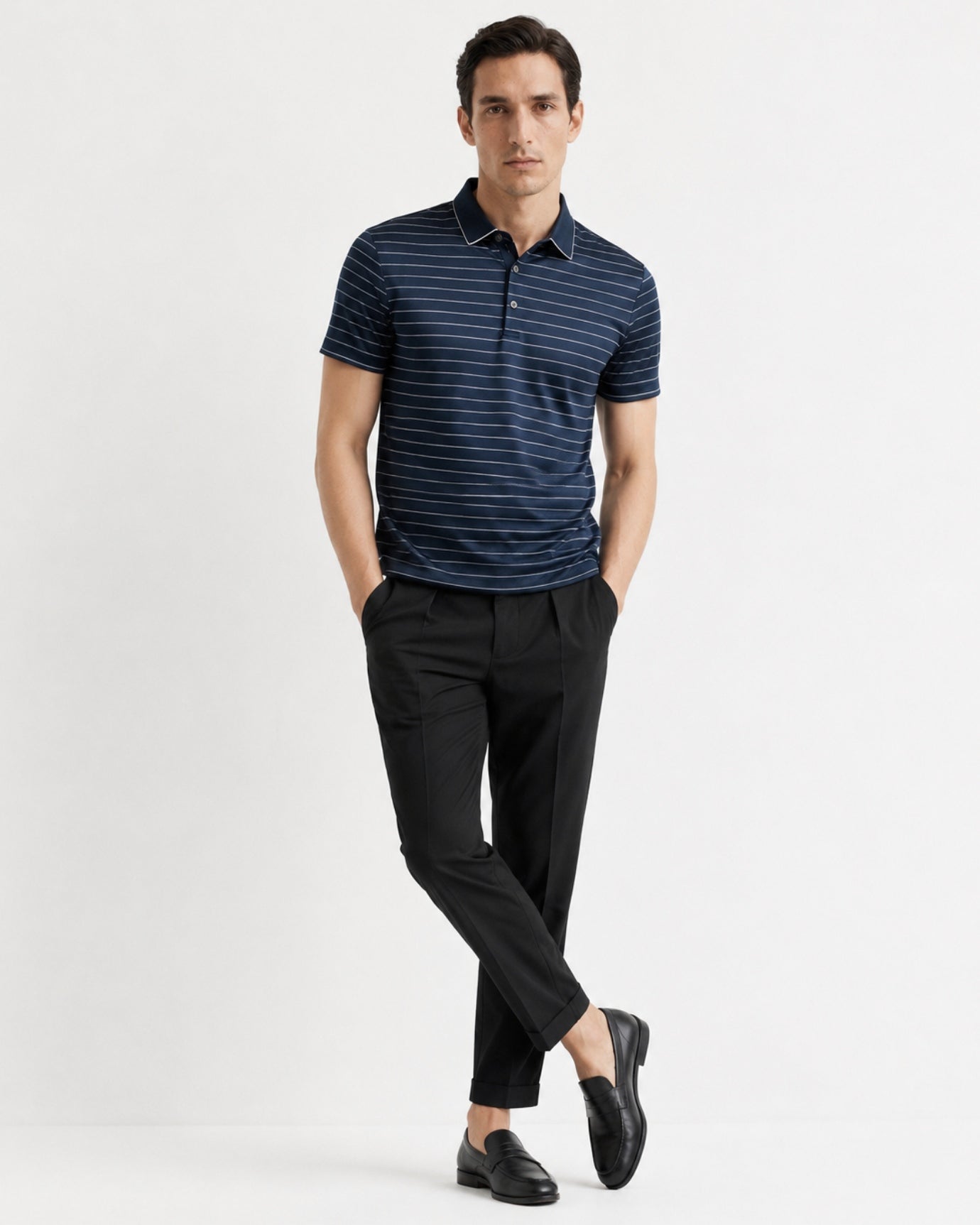 High End Acetate Mulberry Silk Blend Polo