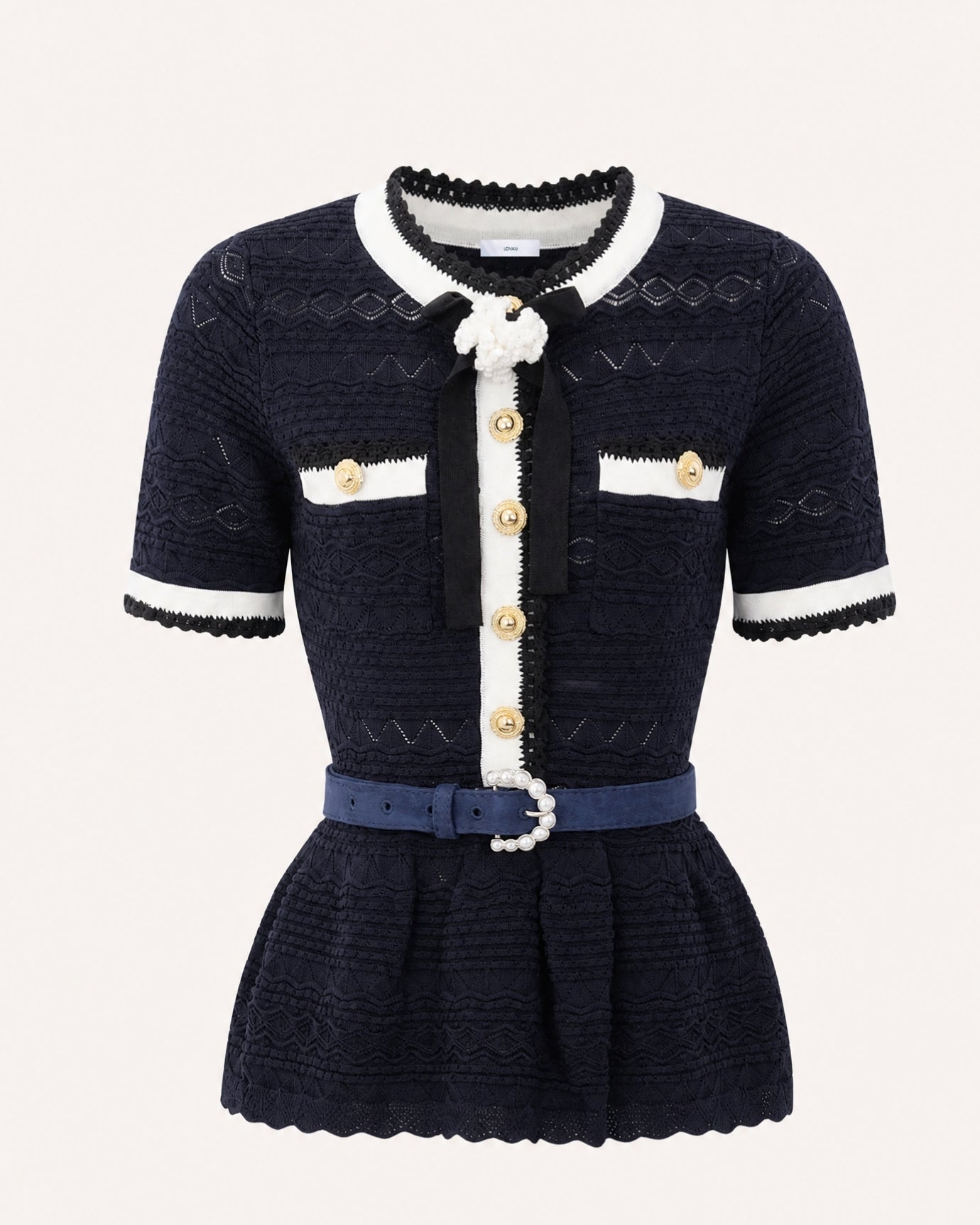 Zira Classic Pearl Tweet Short With Belt