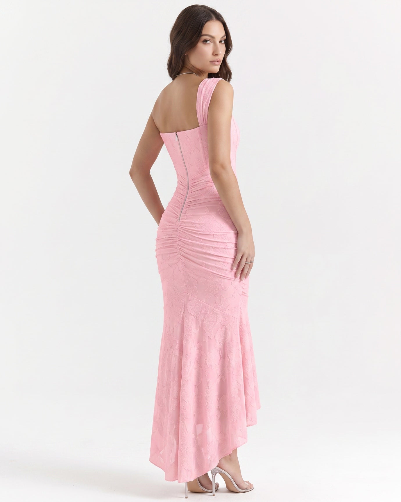 Fishbone pleated dress sleeveless