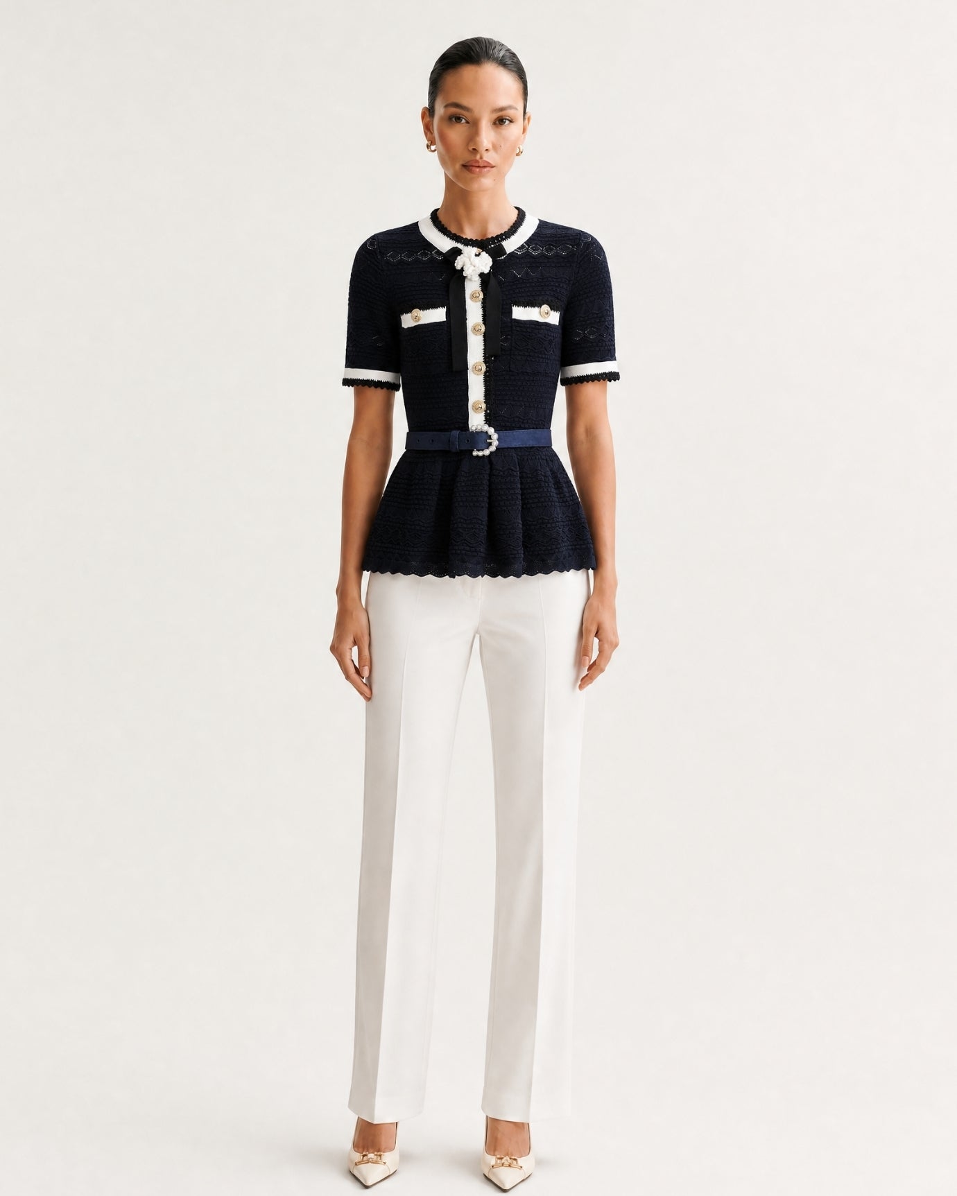 Zira Classic Pearl Tweet Short With Belt