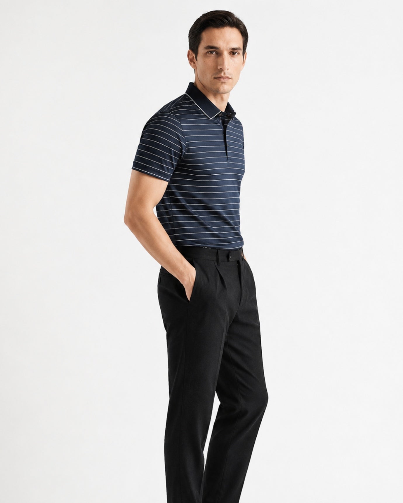 High End Acetate Mulberry Silk Blend Polo