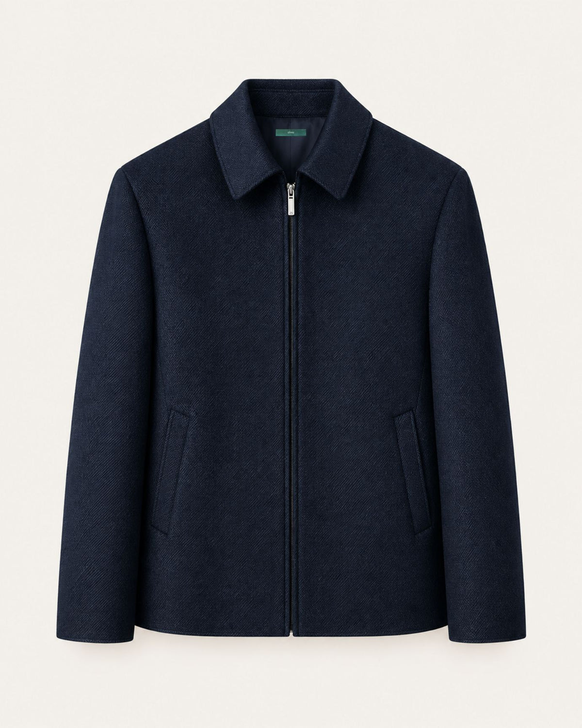 Point Collar Wool Cashmere Blend Coat