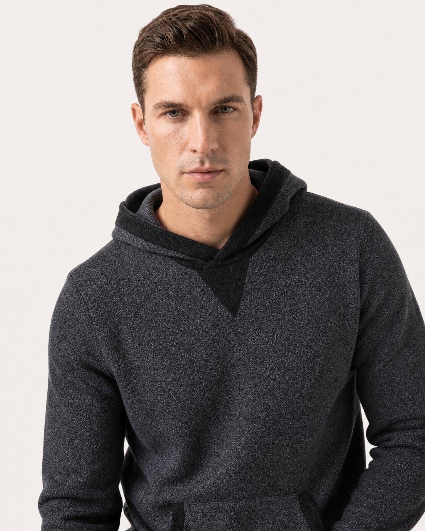 Marbella Solid Cashmere Knit Pullover Hoodie